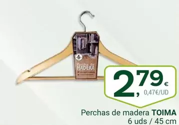 Oferta de Perchas De Madera por 2,79€ en Supermercados Dani