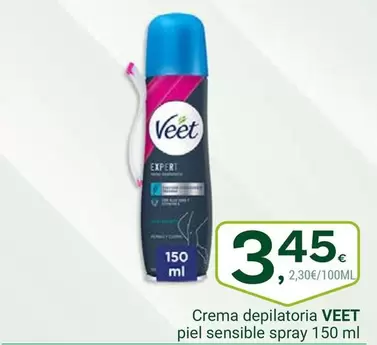 Oferta de Veet - Crema Depilatoria Piel Sensible Spray por 3,45€ en Supermercados Dani