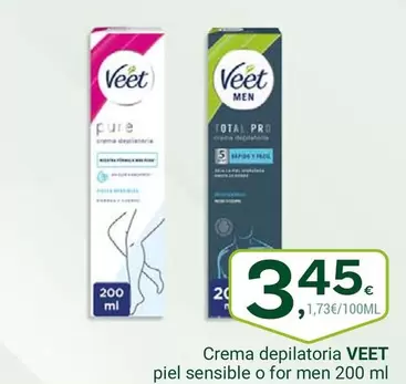 Oferta de Veet - Crema Depilatoria Piel Sensible O For Men por 3,45€ en Supermercados Dani