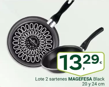 Oferta de Magefesa - Lote 2 Sartenes Black por 13,29€ en Supermercados Dani