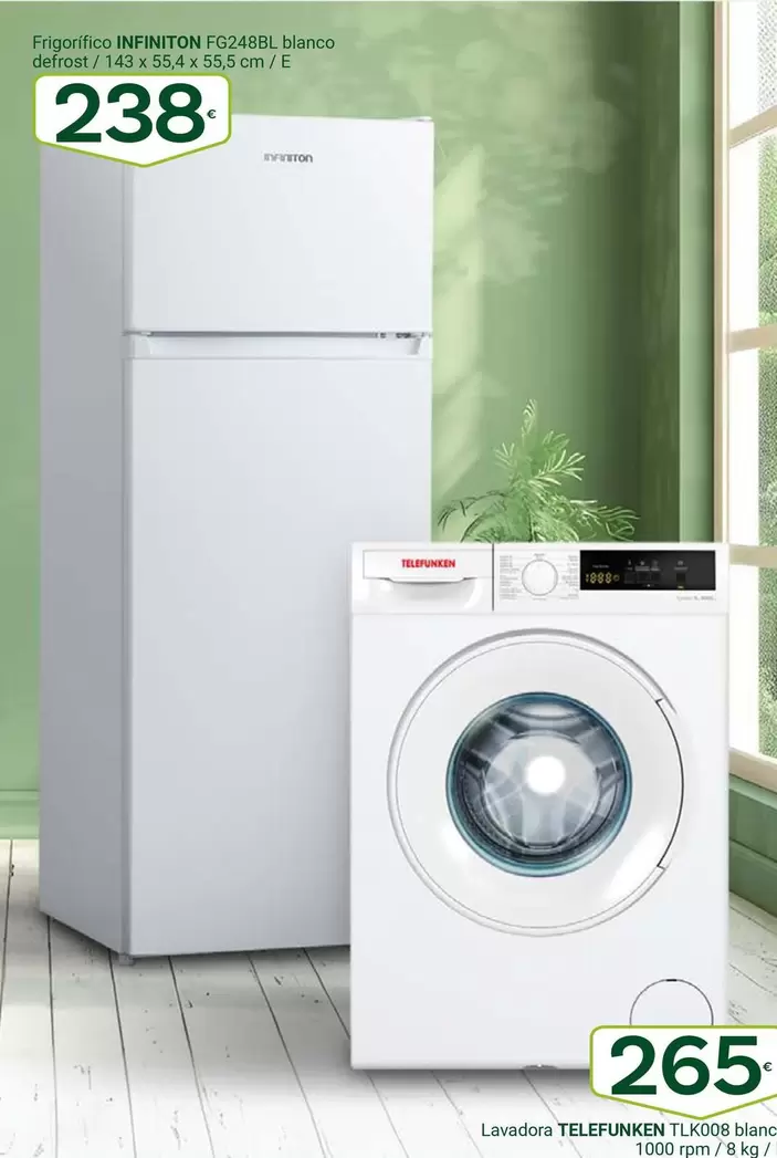 Oferta de Blanco - Frigorífico Telefunken 1tx50x8l Banco por 265€ en Supermercados Dani