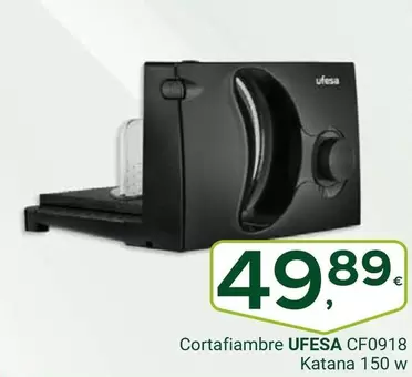 Oferta de Ufesa - Cortafiambre CF0918 por 49,89€ en Supermercados Dani