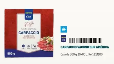 Oferta de Chef - Carpaccio Vacuno Sur América en Makro