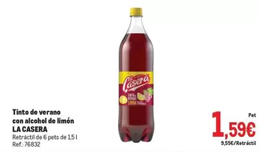 Oferta de La Casera - Tinto De Verano Con Alcohol De Limón por 1,59€ en Makro