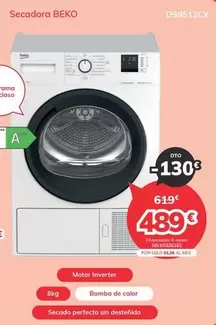 Oferta de Beko - Secadora por 489€ en Mi electro