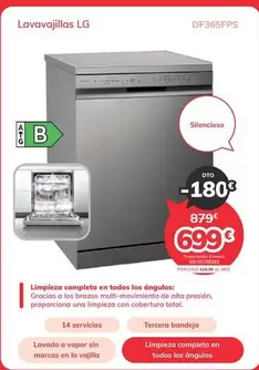 Oferta de LG - Lavavajillas por 699€ en Mi electro