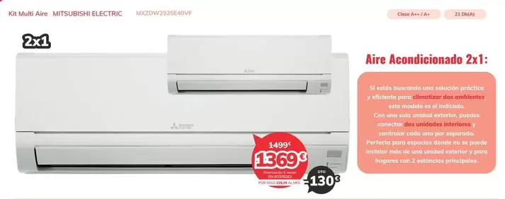 Oferta de Aire -  Acondicionado 2x por 1369€ en Mi electro