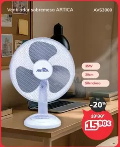 Oferta de Artica - Ventilador Sobremesa por 15,9€ en Mi electro