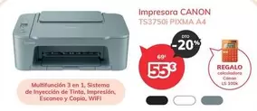 Oferta de Canon - Impresora TS3750i PIXMA A4 por 55€ en Mi electro
