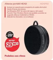 Oferta de Head - Pedalea Con Ritmo por 29,99€ en Mi electro