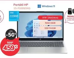 Oferta de HP - Portátil 15-FS0065NS por 459€ en Mi electro