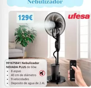 Oferta de Ufesa - 991675841 Nebulizador Neuvada Plus por 129€ en Coinfer