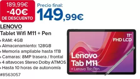 Oferta de Lenovo - tablet en Costco