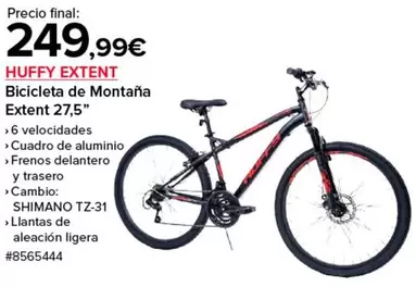 Oferta de Shimano - Bicicleta De Montana Extent 27.5" por 249,99€ en Costco