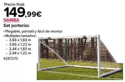 Oferta de Samba Set Porterfas por 149,99€ en Costco