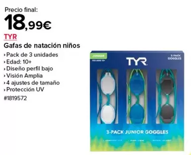 Oferta de Visión - Gafas De Natación Niños por 18,99€ en Costco
