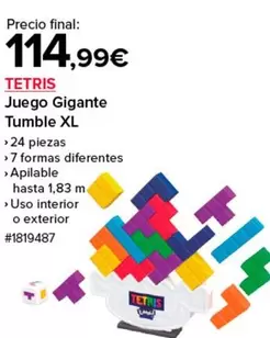 Oferta de Tetris - Juego Gigante Tumble Xl por 114,99€ en Costco