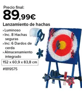 Oferta de Cerdà - Lanzamiento De Hachas por 89,99€ en Costco