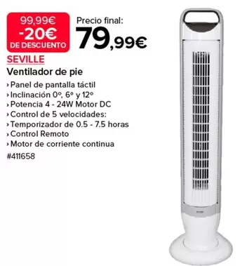 Oferta de Control - Ventilador De Pie por 79,99€ en Costco