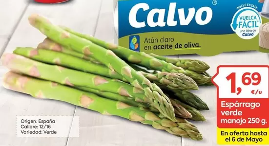 Oferta de Calvo - Esparrago Verde Manoje por 1,69€ en Suma Supermercados