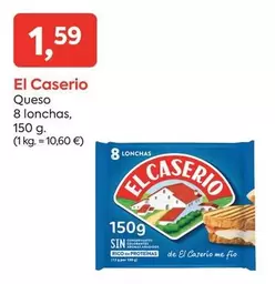 Oferta de El Caserío - Queso 8 Lonchas por 1,59€ en Suma Supermercados