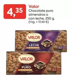 Oferta de Valor - Chocolate Puro Almendras O Con Leche por 4,35€ en Suma Supermercados