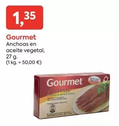Oferta de Gourmet - Anchoas En Aceite Vegetal por 1,35€ en Suma Supermercados