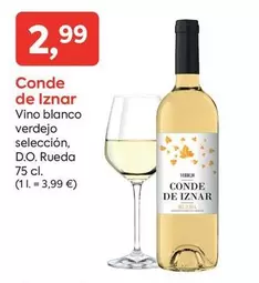 Oferta de Conde de Iznar - Vino Blanco Verdejo Seleccion, D.o. Rueda por 2,99€ en Suma Supermercados