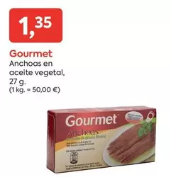 Oferta de Gourmet - Anchoas En Aceite Vegetal por 1,35€ en Suma Supermercados