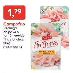 Oferta de Campofrío - Pechuga De Pavo O Jamon Cocido Finas Lonchas por 1,79€ en Suma Supermercados