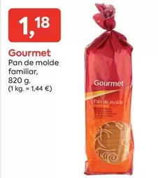 Oferta de Gourmet - Pan De Molde Familiar por 1,18€ en Suma Supermercados