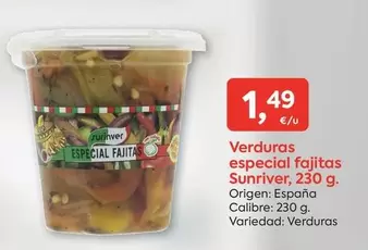 Oferta de Surinver - Verduras Especial Fajitas por 1,49€ en Suma Supermercados