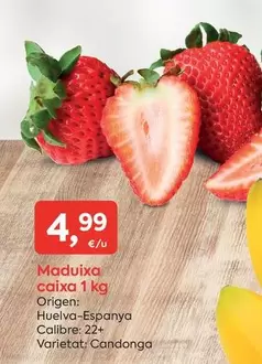Oferta de Origen - Maduixa Caixa 1 kg por 4,99€ en Suma Supermercados