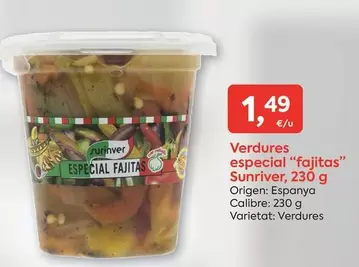 Oferta de Surinver - Verdures Especial "fajitas" por 1,49€ en Suma Supermercados