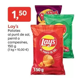 Oferta de Lay's - Patates Al Punt De Sal, Pernil O Campesines por 1,5€ en Suma Supermercados