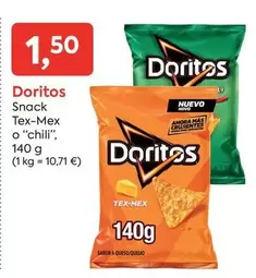 Oferta de Doritos - Snack Tex-mex O Chili por 1,5€ en Suma Supermercados