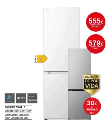 Oferta de LG - Combi Frost Lg por 579€ en Milar