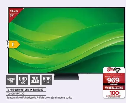 Oferta de Samsung - Tv Neo Qled 55" Uhd 4k por 969€ en Milar