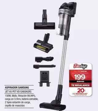 Oferta de Samsung - Aspirador por 199€ en Milar
