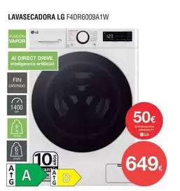 Oferta de LG - Lavasecadora F4dr6009a1/w por 649€ en Milar