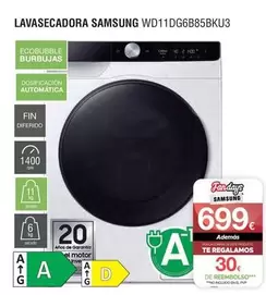 Oferta de Samsung - Lavasecadora Wd11dg6b85bku3 por 699€ en Milar
