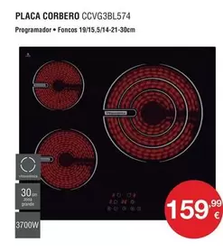 Oferta de Corberó - Placa CCVG3BL574 por 159,99€ en Milar