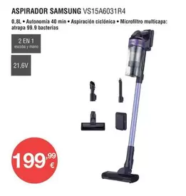 Oferta de Samsung - Aspirador Vs15a6031r4 por 199,99€ en Milar