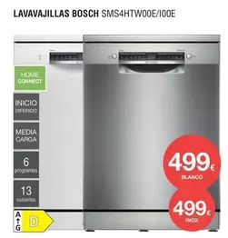 Oferta de Bosch - Lavavajillas Sms4htw00e/looe por 499€ en Milar