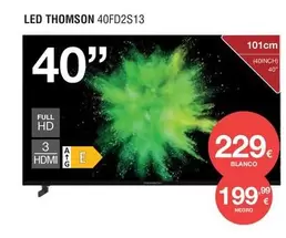 Oferta de Thomson - Led 40fd2s13 por 229€ en Milar