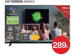 Oferta de Cecotec - Led Thomson 43FA2S13 por 289€ en Milar