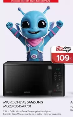 Oferta de Samsung - Microondas por 109€ en Milar