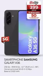 Oferta de Samsung - Smartphone Galaxy A36 por 399€ en Milar