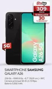 Oferta de Samsung - Smartphone Galaxy A26 por 309€ en Milar