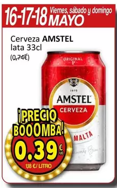 Oferta de Amstel - Cerveza por 0,39€ en SPAR